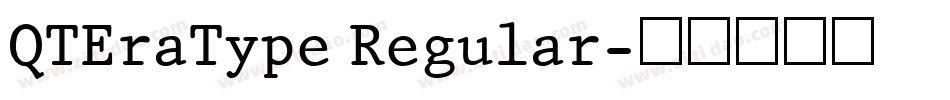 QTEraType Regular字体转换